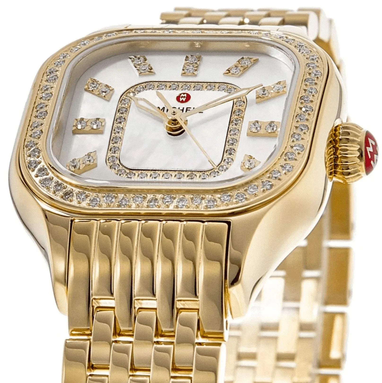 Meggie Diamond Mother of Pearl Dial Gold-Tone Steel Women'S Watch MWW33B000003