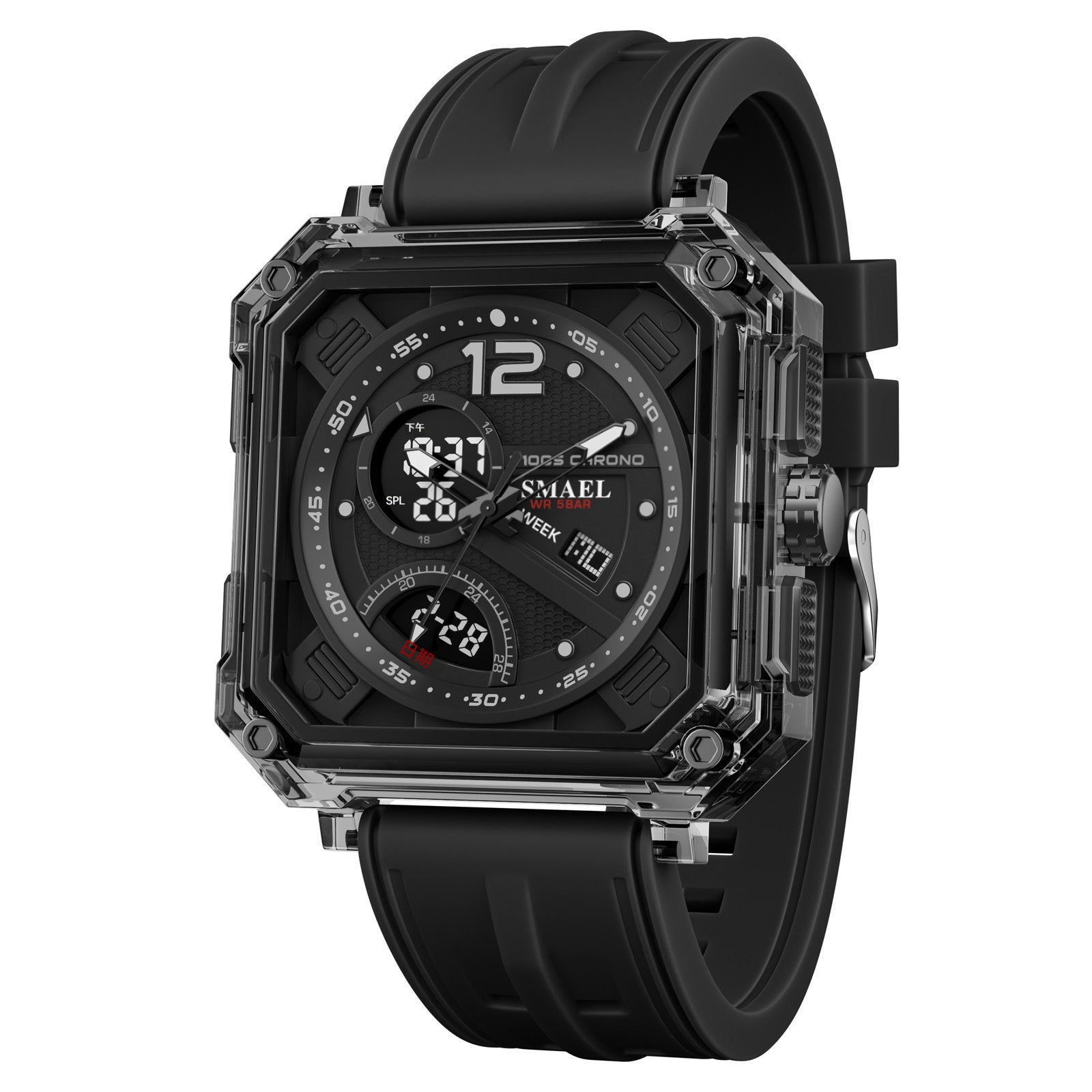 Fashionable Trendy Mens Electronic Watch With Precise Timekeeping And Functional Design