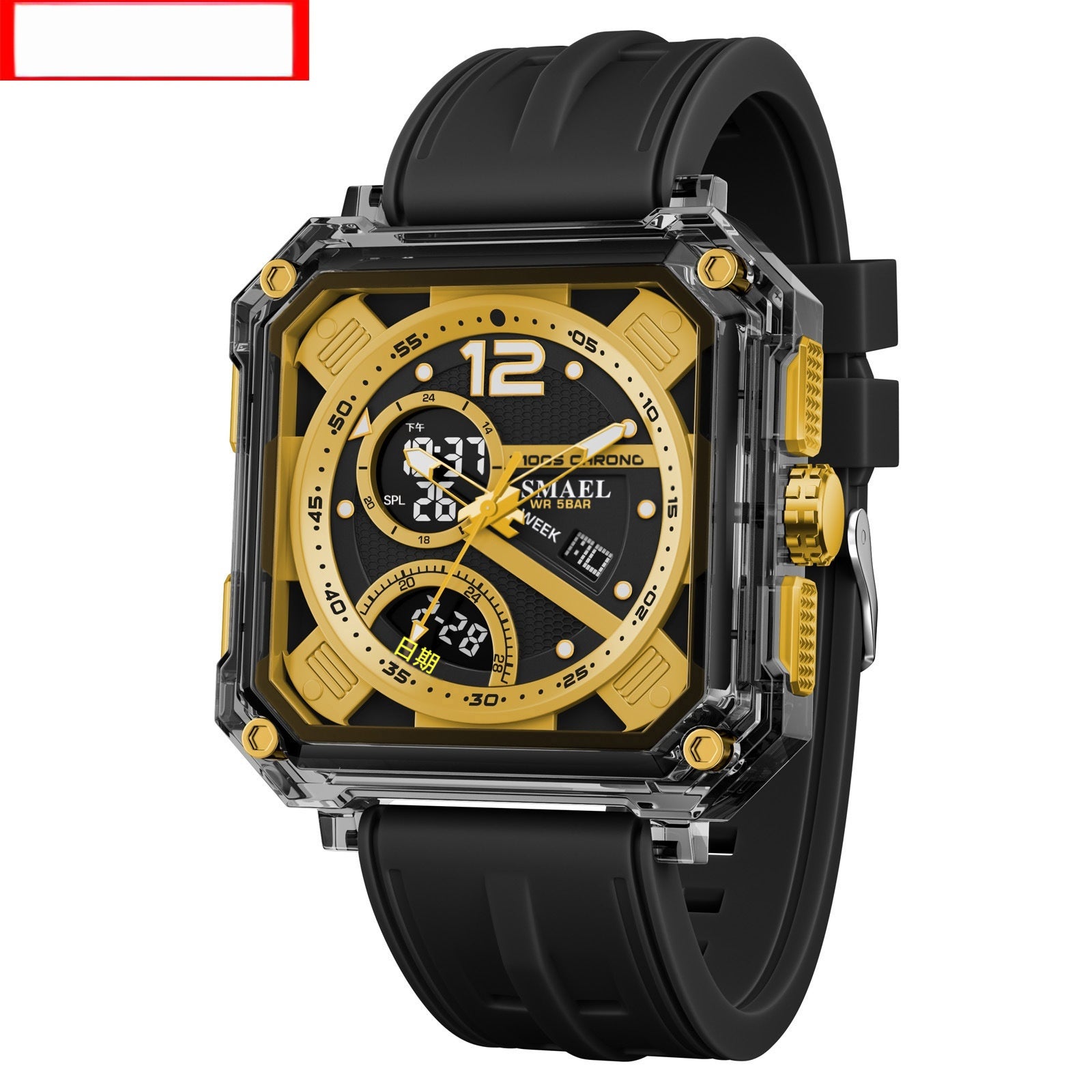 Fashionable Trendy Mens Electronic Watch With Precise Timekeeping And Functional Design