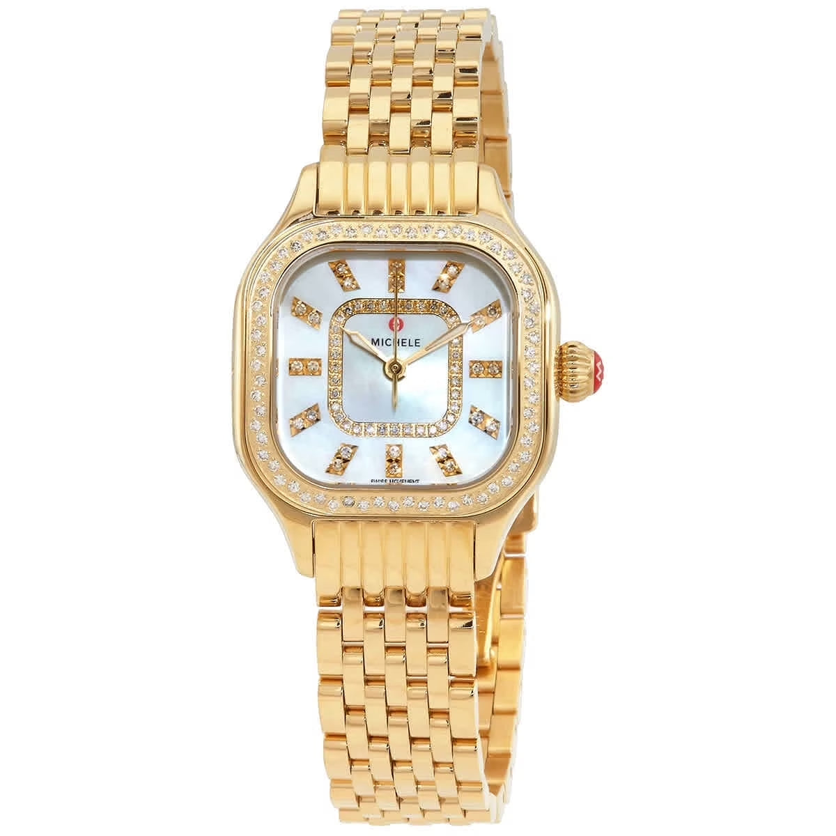 Meggie Diamond Mother of Pearl Dial Gold-Tone Steel Women'S Watch MWW33B000003